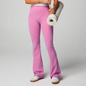 Fabletics Oasis PureLuxe High-Waisted Kick Flare Legging, Pink, Medium